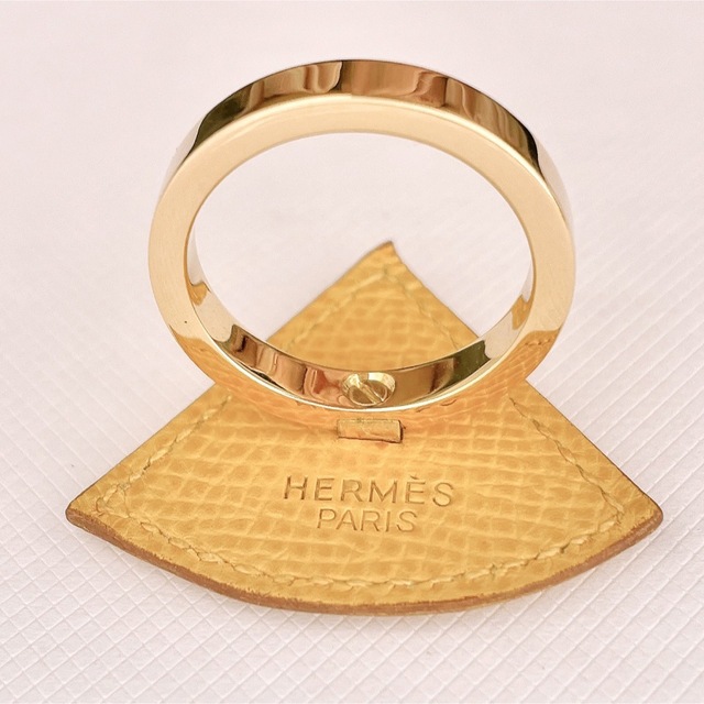 HERMES エルメス スカーフリング レザー ゴールド アクセサリー 新品