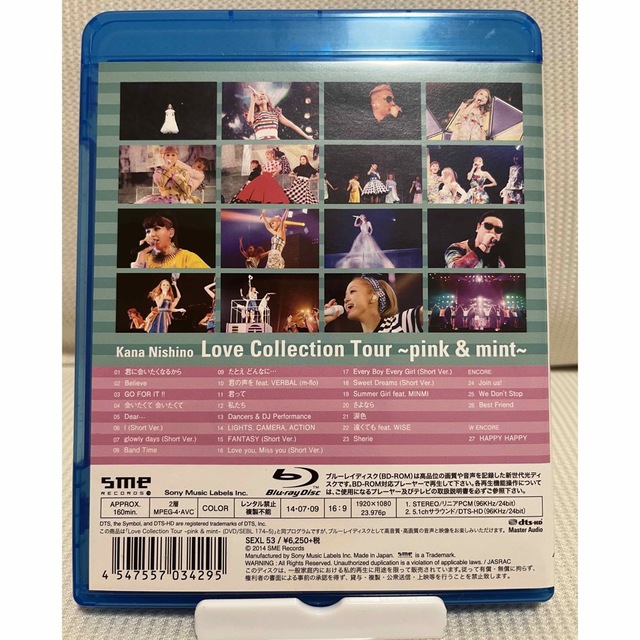 西野カナ　LoveCollectionTour～pink＆mint～ エンタメ/ホビーのDVD/ブルーレイ(ミュージック)の商品写真