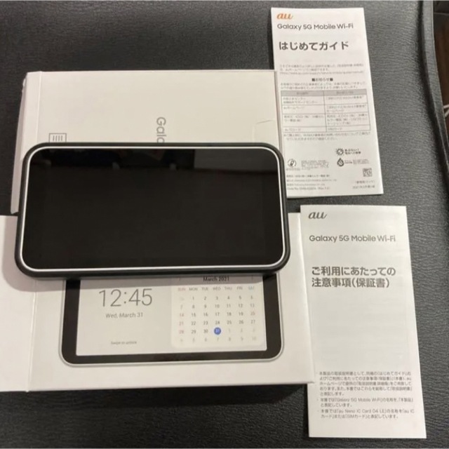 SCR01SWUホワイトau UQモバイル GALAXY 5g mobile WiFi