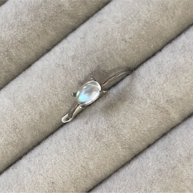 bubble  ring … rainbow moonstone ハンドメイドのアクセサリー(リング)の商品写真