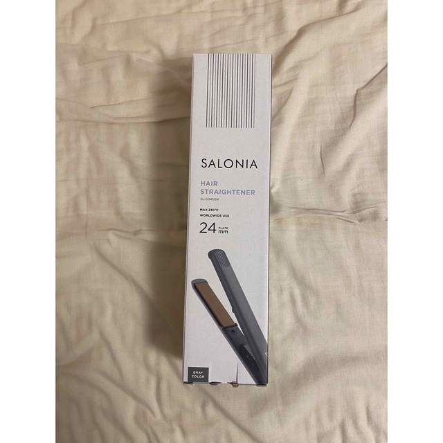 SALONIA ストレートヘアアイロン 24mm グレー スマホ/家電/カメラの美容/健康(ヘアアイロン)の商品写真