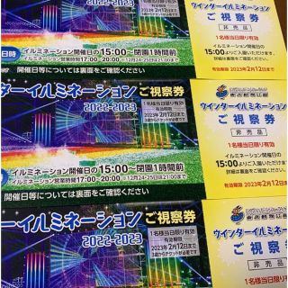 東武動物公園　イルミネーション　入園券　チケット(遊園地/テーマパーク)