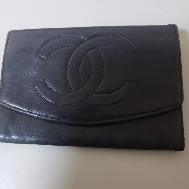 CHANEL　コインケース　降り財布　黒