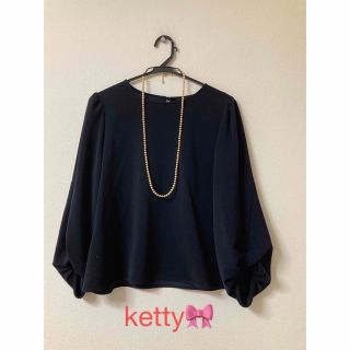 ケティ(ketty)の最終価格ketty🎀濃紺ブラウス🎀size3(シャツ/ブラウス(長袖/七分))