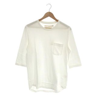 【新品】  CURLY / カーリー | PPM QS POCKET TEE ペルー ピマ コットン 七分袖 Tシャツ カットソー | 2 | WHITE | メンズ(Tシャツ/カットソー(七分/長袖))