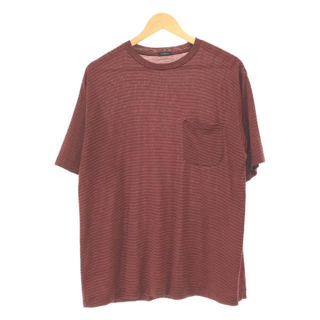 COMOLI(コモリ)のCOMOLI / コモリ | ウール天竺 半袖クルー ボーダーTシャツ Red | 2 | レッド | メンズ メンズのトップス(Tシャツ/カットソー(半袖/袖なし))の商品写真