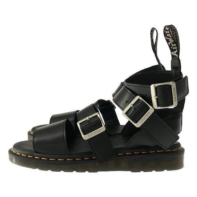 【新品】 Rick Owens / リックオウエンス | × Dr. Martens ドクターマーチン コラボ GRYPHON STRAP RO  レザーストラップ ハイ サンダル | UK8 | BLACK | メンズ