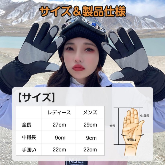 ランキング総合1位 レディース アウトドアグローブ スキーグローブ