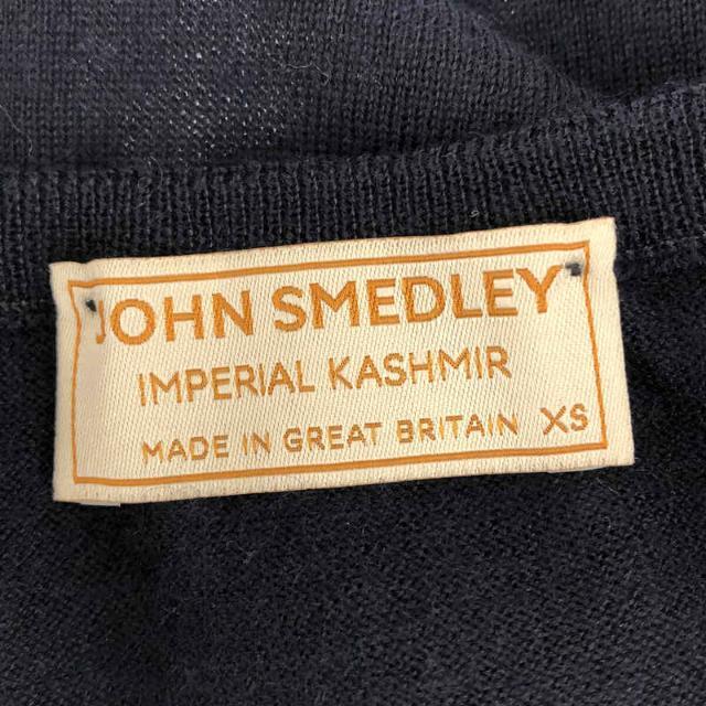 JOHN SMEDLEY(ジョンスメドレー)のJOHN SMEDLEY / ジョンスメドレー | 英国製 カシミヤ シルク ハイゲージ Vネック ニット セーター | XS | ネイビー | メンズ メンズのトップス(ニット/セーター)の商品写真