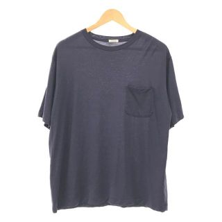 コモリ(COMOLI)の【美品】  COMOLI / コモリ | ウール天竺 半袖クルー Tシャツ | 2 | ネイビー | メンズ(Tシャツ/カットソー(半袖/袖なし))