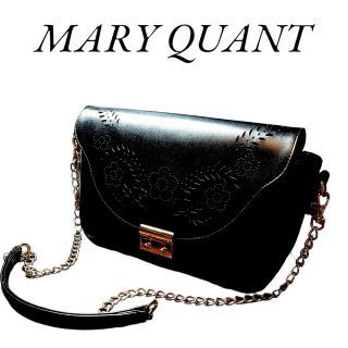 マリークワント(MARY QUANT)の【美品】MARY QUANT　チェーンショルダーバッグ　黒(ショルダーバッグ)