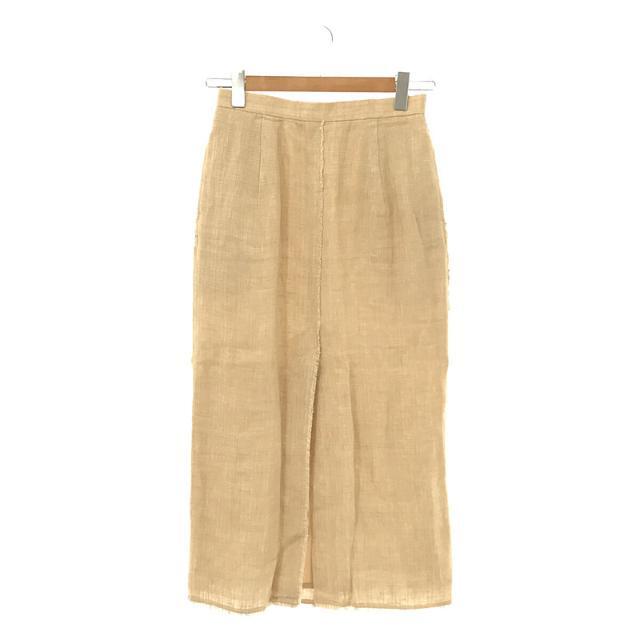 【美品】 AURALEE / オーラリー | 2020SS | LINEN DOUBLE FACE FRINGE SKIRT リネン ダブルフェイス  フリンジ ロング スカート | 1 | LIGHT BEIGE | レディース | フリマアプリ ラクマ