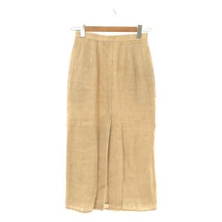 オーラリー(AURALEE)の【美品】  AURALEE / オーラリー | 2020SS | LINEN DOUBLE FACE FRINGE SKIRT リネン ダブルフェイス フリンジ ロング スカート | 1 | LIGHT BEIGE | レディース(ロングスカート)