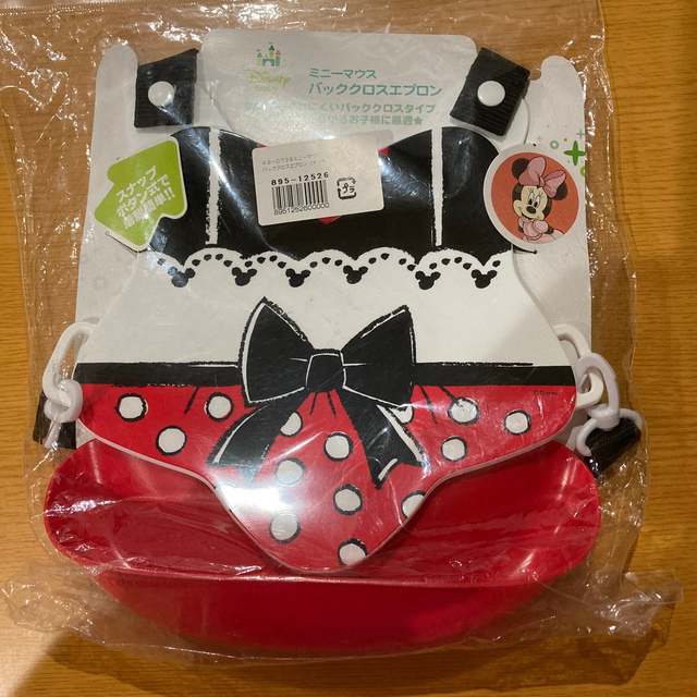 Disney(ディズニー)の新品　Disney ミニー　お食事　エプロン　離乳食 キッズ/ベビー/マタニティの授乳/お食事用品(お食事エプロン)の商品写真