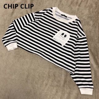 CHIP CLIP カットソー ボーダー オバケ バック プリント(カットソー(長袖/七分))