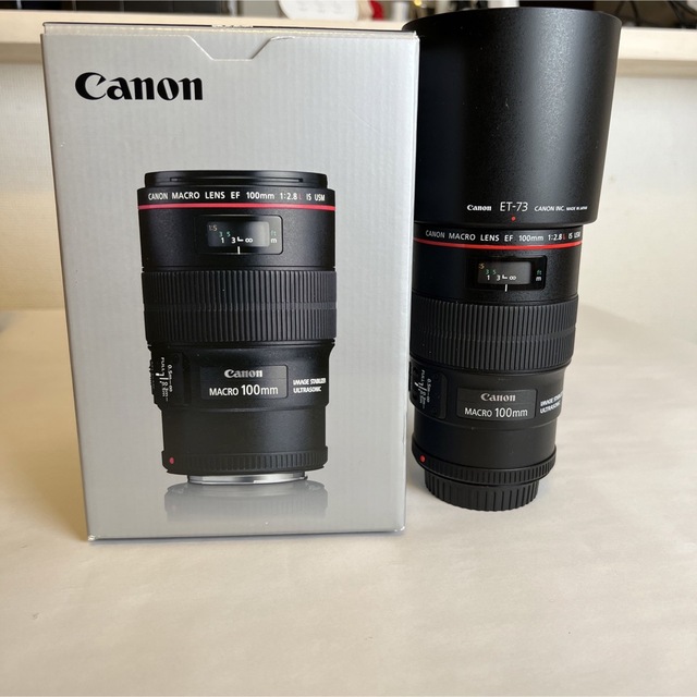 Canon(キヤノン)の【美品】Canon EF 100mm F2.8Lマクロ IS USM スマホ/家電/カメラのカメラ(レンズ(単焦点))の商品写真