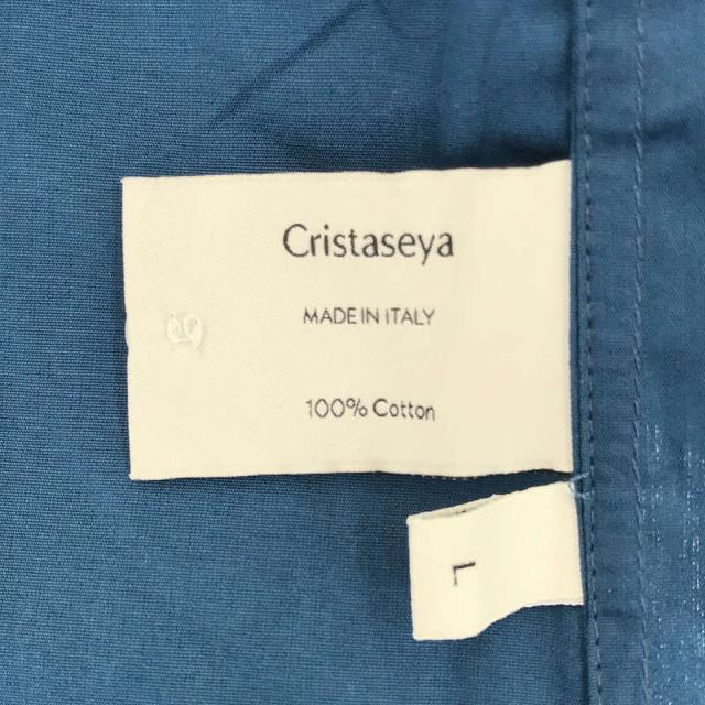 【美品】  Cristaseya / クリスタセヤ | 2020SS | LIGHT COTTON PYJAMA SHIRT マオカラー パジャマシャツ | L | ブルー | メンズ
