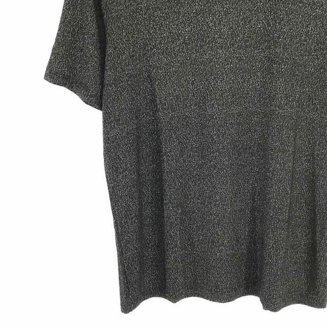 ARMANI COLLEZIONI(アルマーニ コレツィオーニ)のARMANI COLLEZIONI / アルマーニ コレツォーニ | ヴィスコース ポリエステル ストレッチ ジャージー 総柄 Tシャツ | XL | ブラック | メンズ メンズのトップス(Tシャツ/カットソー(半袖/袖なし))の商品写真