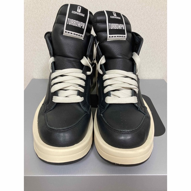 【28.5cm】 RICK OWENS DRKSHDW TURBOWPNブラッククリームアッパー素材