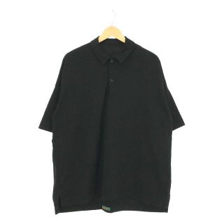 ケイシーケイシー(CASEY CASEY)のCASEY CASEY / ケーシーケーシー | EQUEURE COTTON JERSEY POLO コットン ジャージー ポロシャツ | M | ブラック | メンズ(Tシャツ/カットソー(半袖/袖なし))