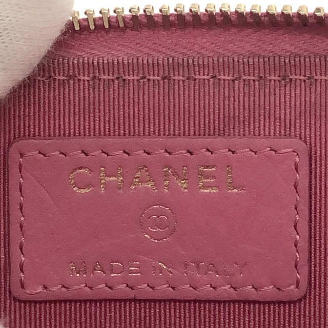 CHANEL / シャネル | イタリア製 ココマーク マトラッセ キャビアスキン レザー クラシック コインケース ポーチ 財布 | ピンク |  レディース