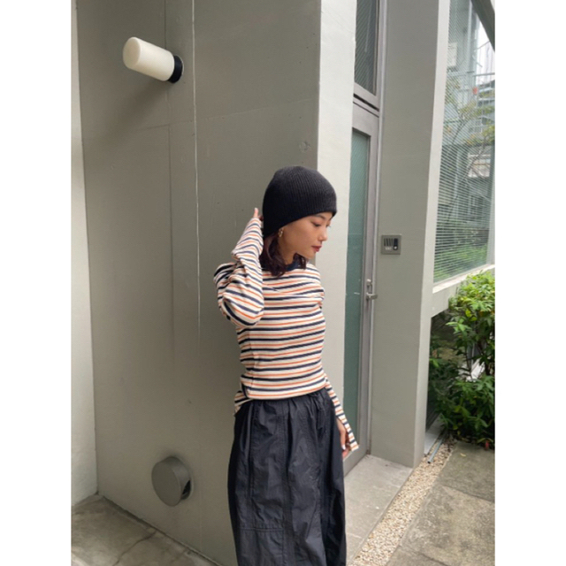 ブラックバイマウジー♡slit sleeve rib long t-shirt