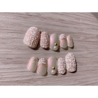 Joan様　専用ページ　ツイードネイル コスメ/美容のネイル(つけ爪/ネイルチップ)の商品写真