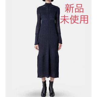 マメ(mame)の新品タグ付き　mame  Lace Stripe Knitted Dress(ロングワンピース/マキシワンピース)