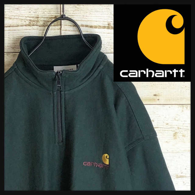 carhartt WIP カーハート ハーフジップ スウェット 刺繍 希少カラーのサムネイル