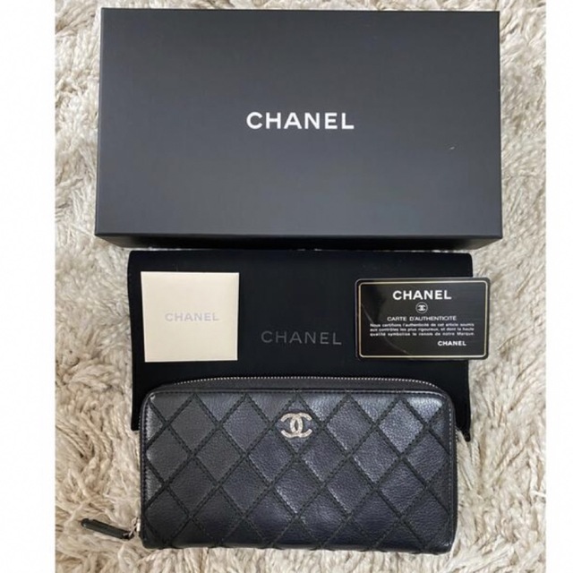 日本最級 CHANEL - マトラッセ ワイドストレッチ 長財布 ラウンド