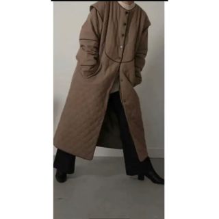 Amiur bicolor quilting coat キルティング コート