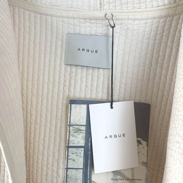 時間指定不可 argue キルティングコート white レディース