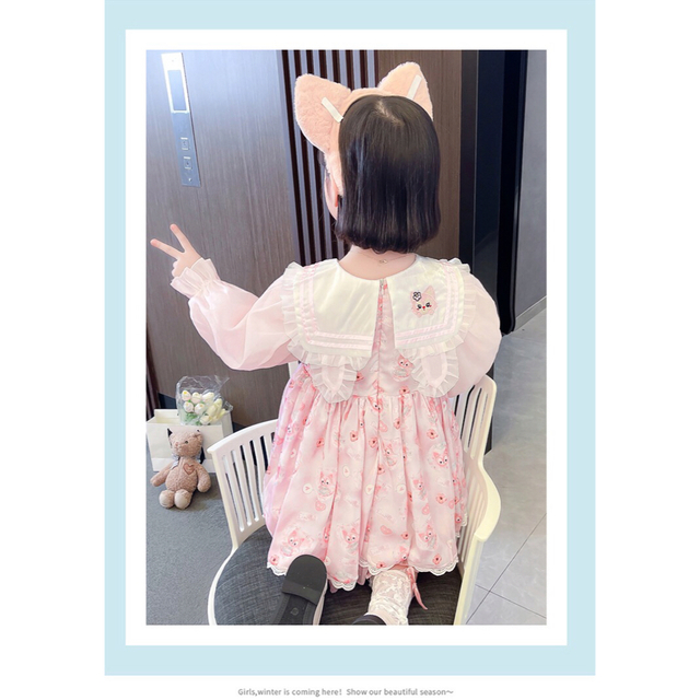 Disney(ディズニー)の日本未発売　リーナベル　ワンピース　フリフリ　ゆめかわ　女の子　120cm キッズ/ベビー/マタニティのキッズ服女の子用(90cm~)(ワンピース)の商品写真