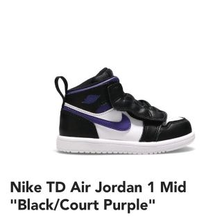 ナイキ(NIKE)のNike TD Air Jordan 1 Mid "Black/Court(スニーカー)