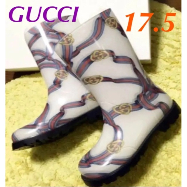 Gucci(グッチ)のGUCCI 長靴　子供　17.5 キッズ　レインシューズ　グッチ キッズ/ベビー/マタニティのキッズ靴/シューズ(15cm~)(長靴/レインシューズ)の商品写真