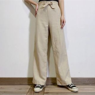 ロキエ(Lochie)のvintage 古着屋　ベージュ　フレア　ワイドパンツ(その他)