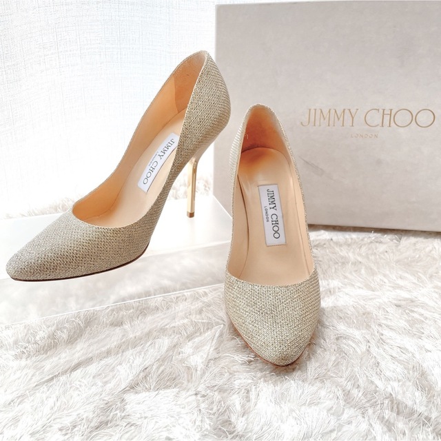 ジミーチュウ JIMMY CHOO ラメ パンプス ハイヒール 極美品 ...