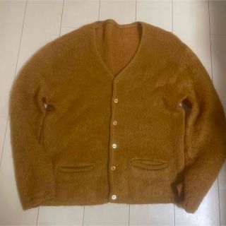 激レア　60s vintage mohair cardigan モヘア　ゴールド(カーディガン)