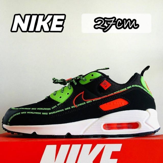 NIKE - 新品 ナイキ エアマックス90 WW ブラック ホワイト 27cm Y-521 ...