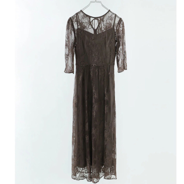 【rxix 様専用】niana バックダブルリボン レイヤードドレス レディースのフォーマル/ドレス(ミディアムドレス)の商品写真