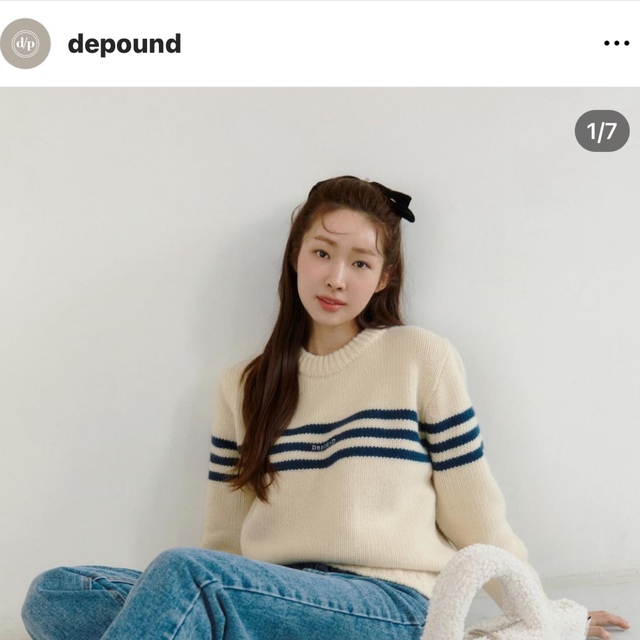 depound cable rib line pullover レディースのトップス(ニット/セーター)の商品写真