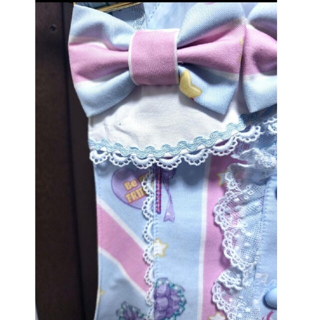 Angelic Pretty(アンジェリックプリティー)のAngelic Pretty Toy Doll Boxサロペット サックス レディースのワンピース(ミニワンピース)の商品写真