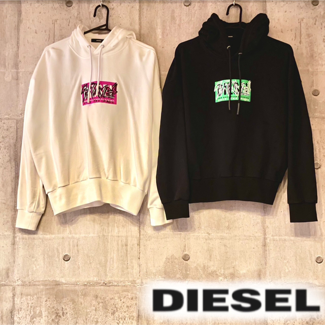 トレーナーDIESEL ディーゼル セット パーカー ホワイト ブラック