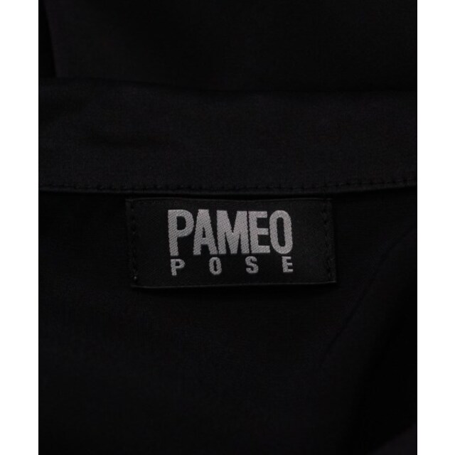 PAMEO POSE(パメオポーズ)のPAMEO POSE パメオポーズ シャツワンピース F 黒x白 【古着】【中古】 レディースのワンピース(その他)の商品写真