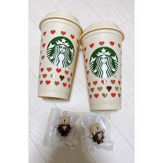 スターバックスコーヒー(Starbucks Coffee)のスタバ　バレンタイン2023 リユーザブルカップ＆ベアリスタキャップ(容器)