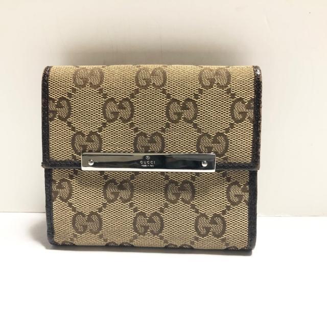 Gucci(グッチ)のグッチ Wホック財布 GG柄,メタルバー レディースのファッション小物(財布)の商品写真