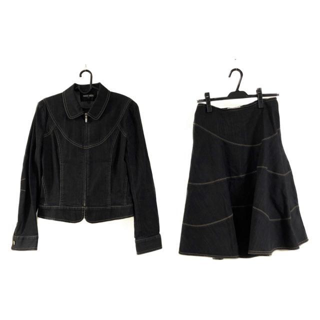 ハナエモリHANAE MORI 13万39号ジーンズ地ワンピーススーツ
