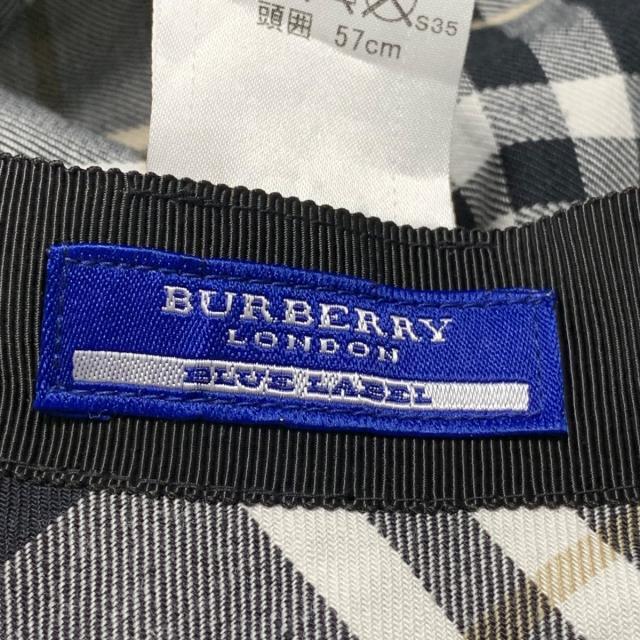 新作2023 BURBERRY BLUE LABEL バーバリーブルーレーベル ハット 黒の通販 by  ブランディア｜バーバリーブルーレーベルならラクマ