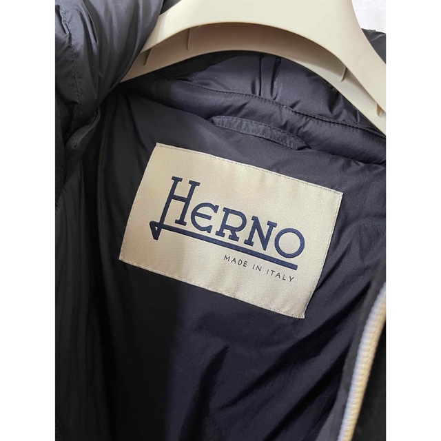 HERNO(ヘルノ)の新品　HERNO ヘルノ　コンビネーションコート　ダウンコート　40 ブラック レディースのジャケット/アウター(ダウンコート)の商品写真