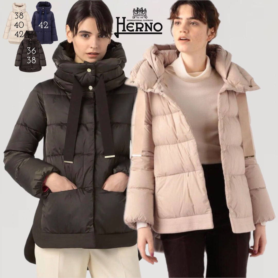 2022年最新海外 HERNO - HERNO ヘルノ パーカ ジャケット SATIN & CITY